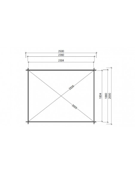 Plan soubassement abri jardin Gordon