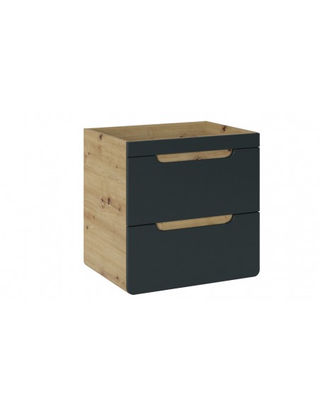 Meuble sous vasque 60 cm suspendu noir