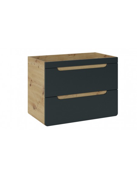 Meuble vasque encastrable 80cm noir