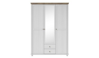 Armoire dressing blanc chêne 3 portes