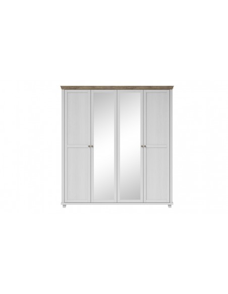 Armoire dressing blanc 4 portes