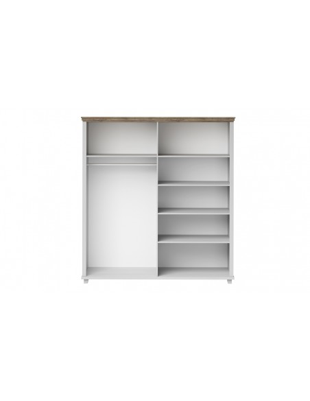 Armoire dressing blanc chêne Boavista