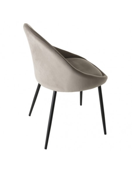 Chaise velours chamois