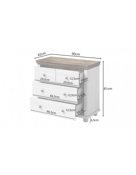 Dimensions commode chambre adulte Boavista