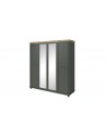 Armoire dressing vert 4 portes