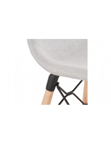 Chaise haute tissu gris Monk