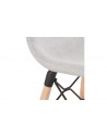 Chaise haute tissu gris Monk