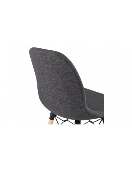 Chaise bar gris foncé Monk