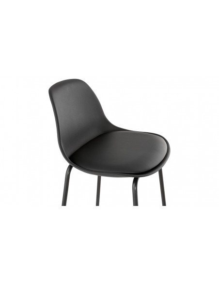 Chaise bar moderne noir Angela