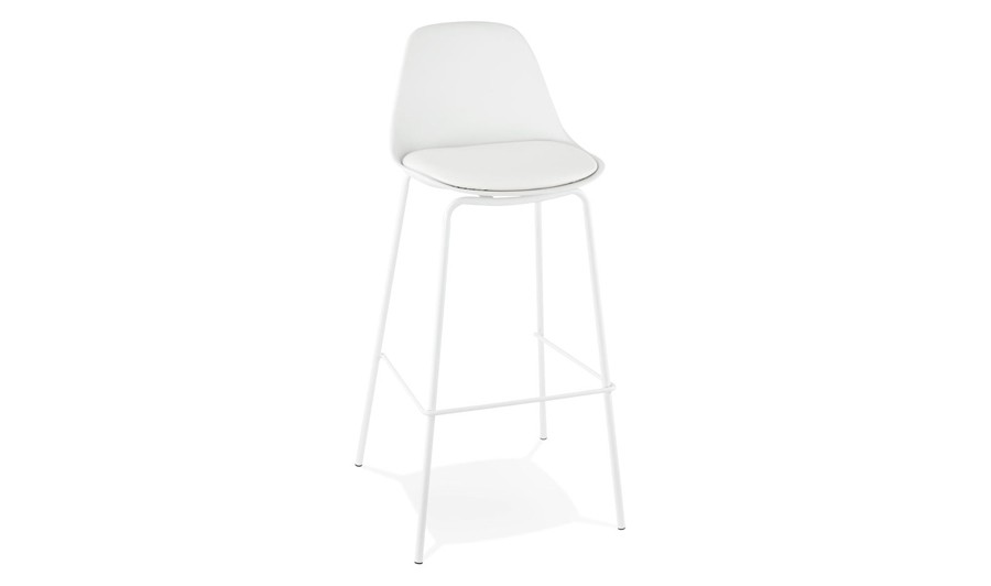 Chaise bar moderne blanc Angela Chaise bar moderne blanc Angela