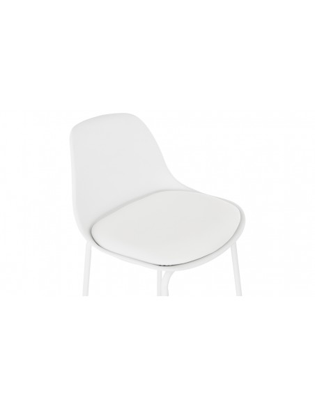 Chaise bar moderne blanc Angela