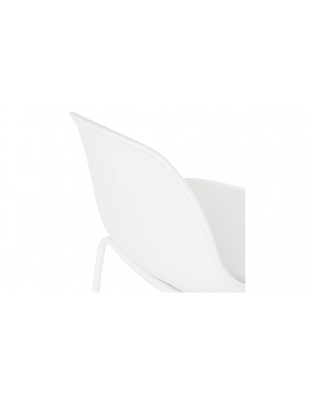 Chaise bar moderne blanc Angela