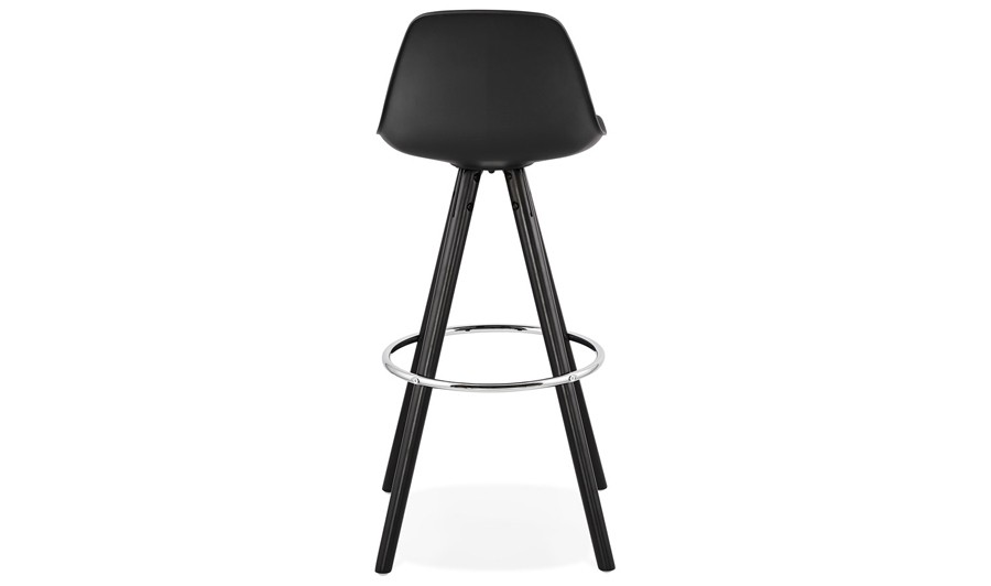 Chaise de bar noire en bois et tissu Fiona - House and Garden