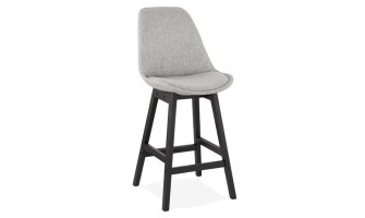 Chaise mi-hauteur gris foncé et noir