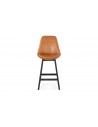 Chaise snack marron noir Lisa