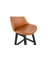 Chaise snack marron noir Lisa