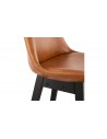 Chaise snack marron noir Lisa