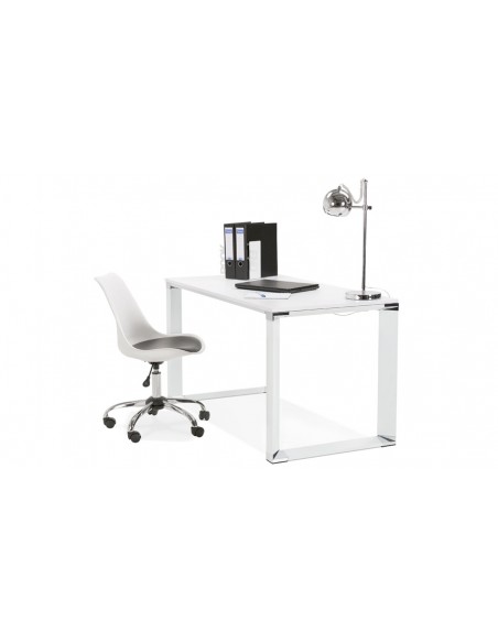 Table bureau contemporain blanc Anton