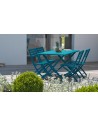 Ensemble jardin pliant Bleu canard