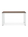 bureau blanc noyer 140 cm