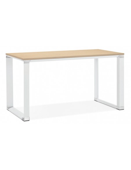 Table bureau blanc bois