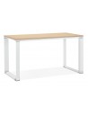 Table bureau blanc bois