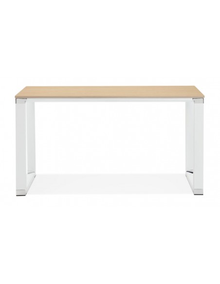 Table bureau blanc bois Anton