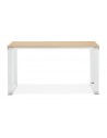Table bureau blanc bois Anton