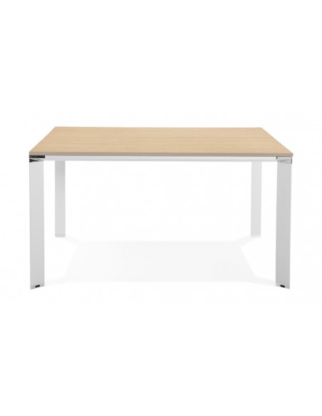 Table bureau carrée blanc bois