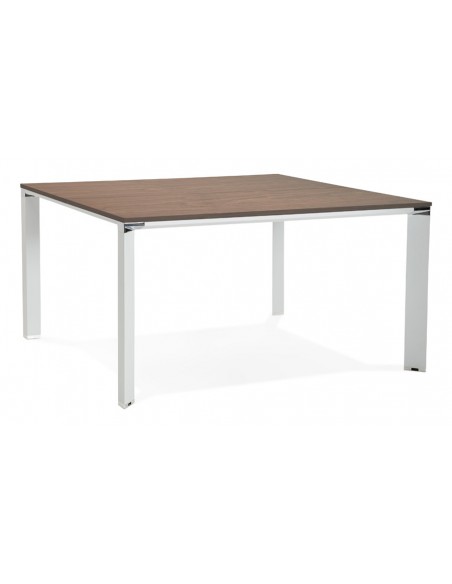 Table bureau blanc noyer140 cm