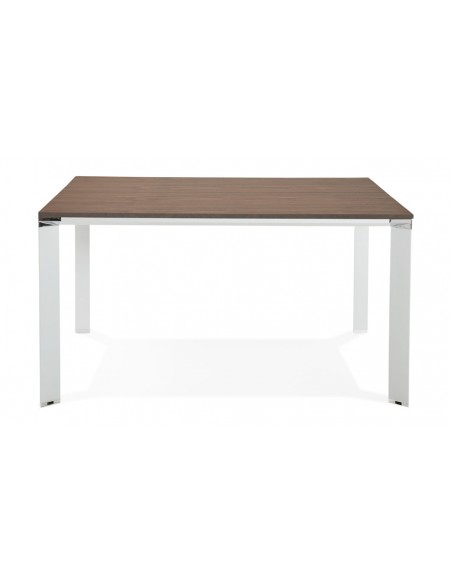 Table bureau blanc noyer Naomi