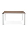 Table bureau blanc noyer Naomi