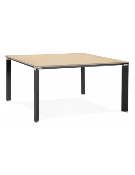 Table bureau carrée noir bois