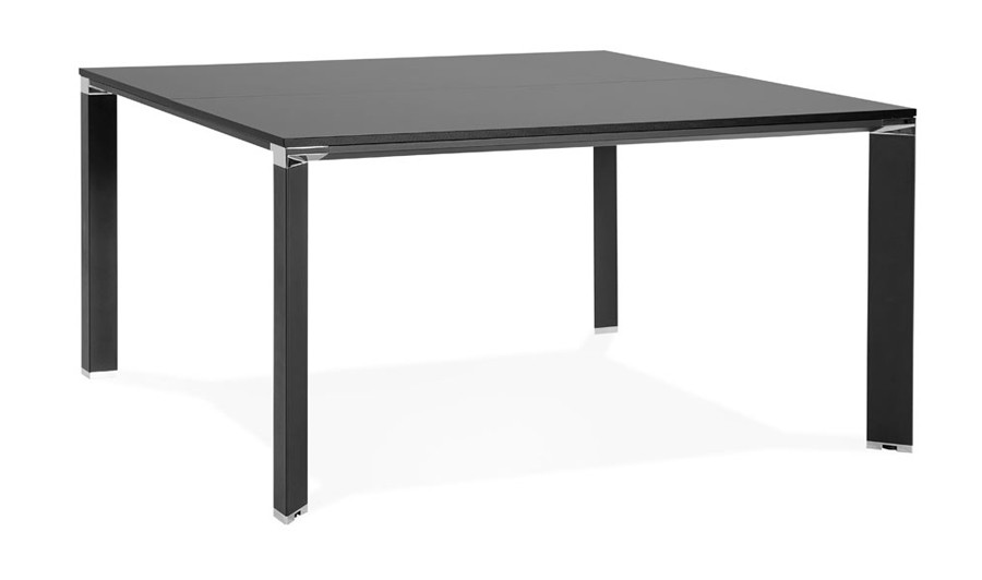 Lona Bureau 140x80 cm, pieds en U, gris/noir.