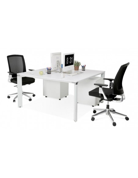 Table bureau moderne blanche Mandy