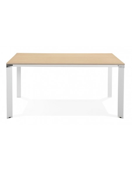 Table bureau blanc bois Mandy