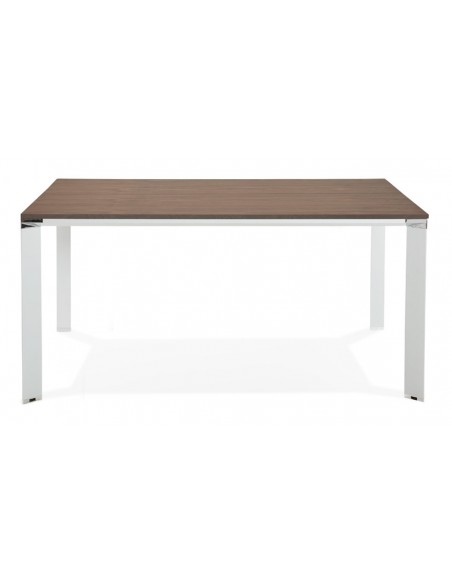 Table bureau blanc noyer Mandy