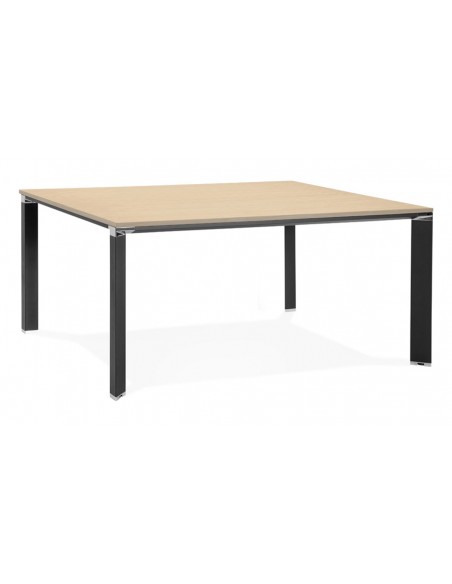 Table bureau carrée noir bois