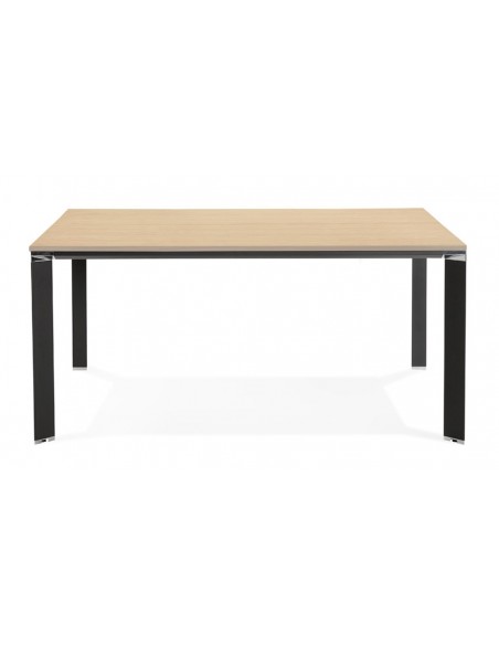 Table bureau noir bois Mandy