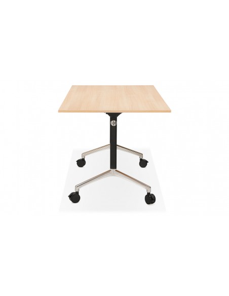 Table bureau coloris bois Wheel