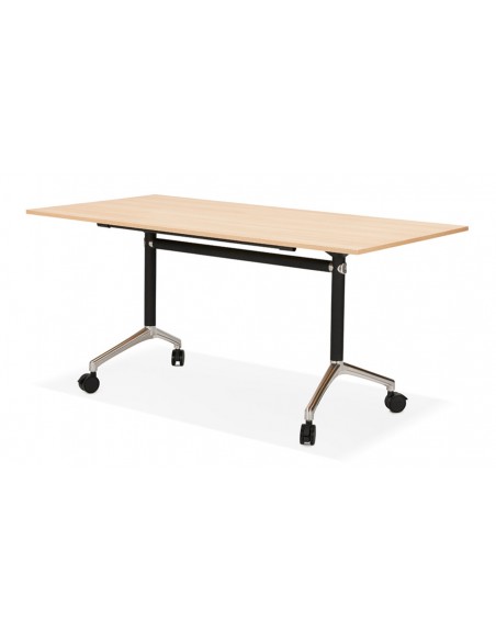 Table bureau coloris bois Wheel