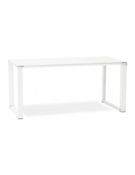 Bureau moderne blanc 140 cm