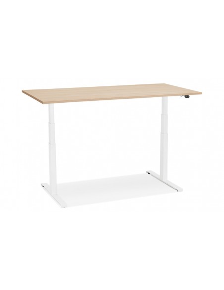 Bureau blanc bois réglable électrique Bjorn