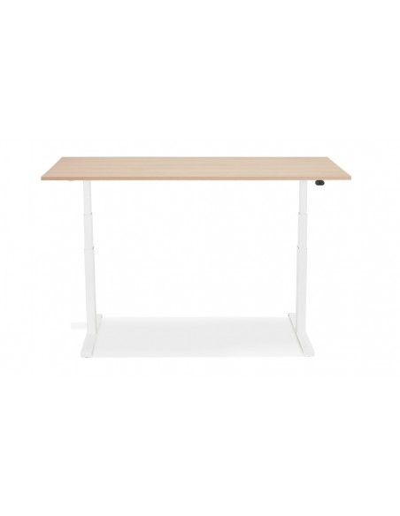 Bureau blanc bois réglable électrique Bjorn