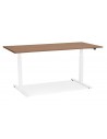 Bureau blanc noyer réglable électrique
