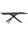 Table pied central noir