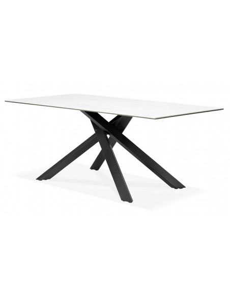 Table moderne noir blanc Linda