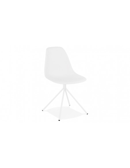 Chaise blanche métal polypropylène