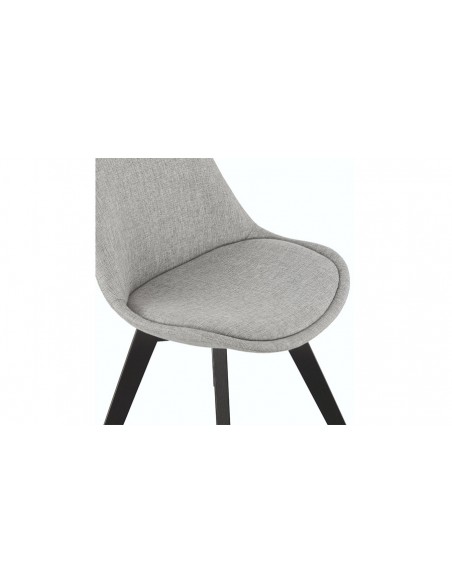 Chaise scandinave gris noir Letizia