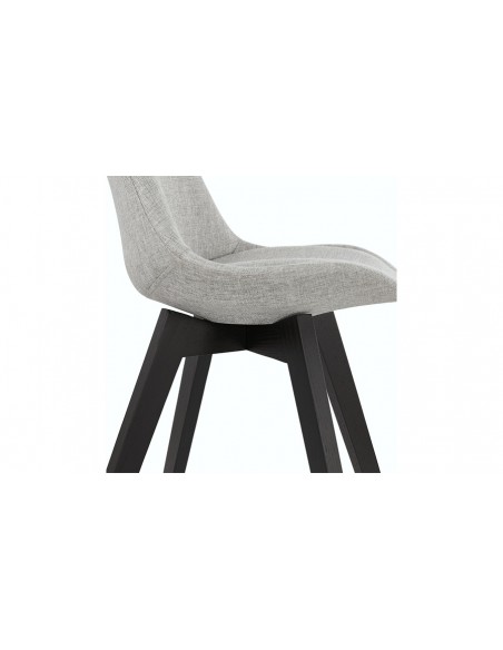 Chaise scandinave gris noir Letizia